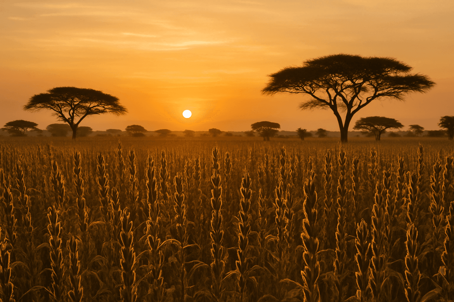 A wide vista of sesame fields in Tanzania's central growing belt